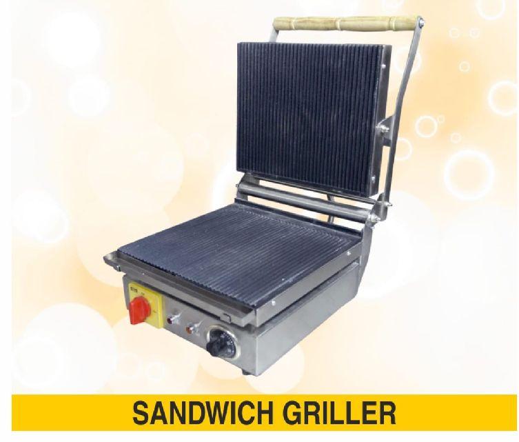 Stainless Steel Sandwich Griller, for Commercial Use, Voltage : 220V