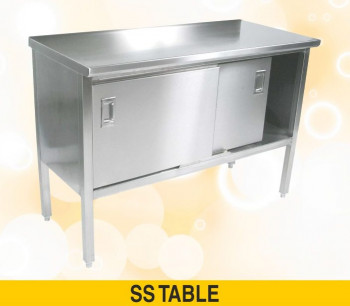 Stainless Steel Cabinet Table, Shape : Rectangular