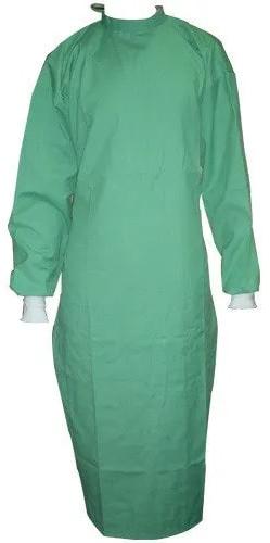 Green Cotton Plain Surgical Gown, for Hospital, Size : M-XXL