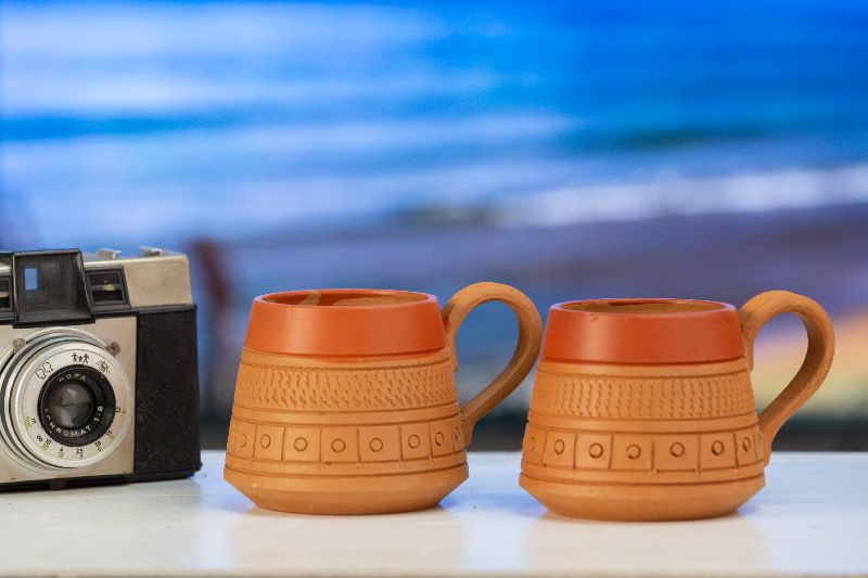 Non Polished Terracotta Coffee-Mug Manufacturer Kolkata, for Decoration, Gifting, Size : 120x120cm