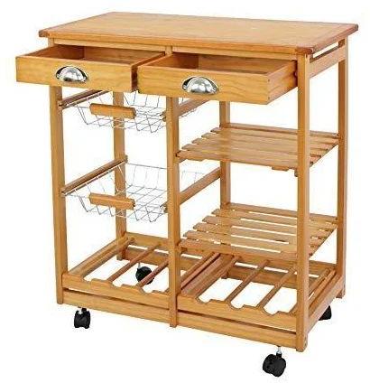 Wooden Kitchen Trolley