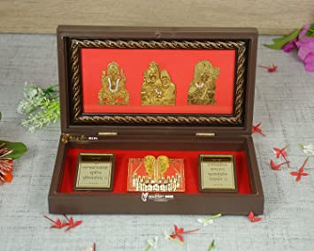 Shiv Parvati Gold Plated Charan Paduka