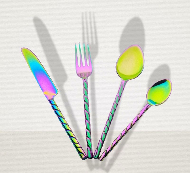 Stainless Steel Rainbow Cutlery Set, Feature : Rust Proof at Rs 857 / Set  in Moradabad