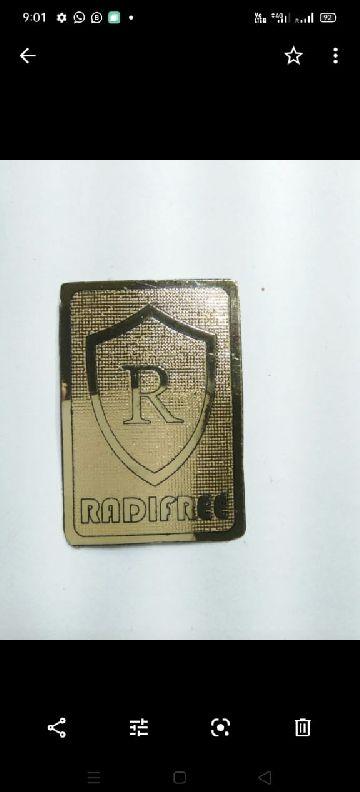 Rectangular Polished gold plated anti radiation sticker, for Mobiles, Pattern : Printed
