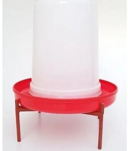 Round HDPE Broiler Drinker, Color : Red, White
