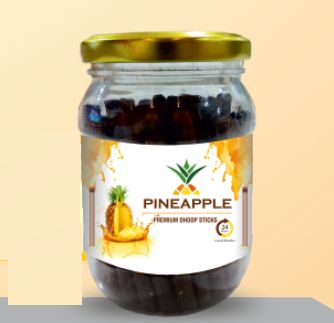 Pineapple Premium Jar Dry Dhoop Sticks, Color : Brown