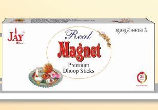 Real Magnet Premium Dhoop Sticks, for Church, Home, Office, Temples, Packaging Type : Paper Box