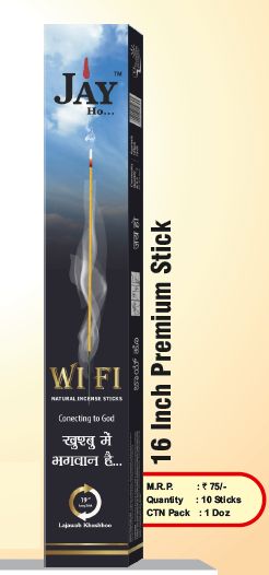 Wi-Fi Natural Premium Incense Sticks, for Temples, Length : 16 Inch