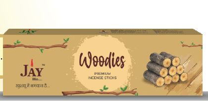 Woodies Premium Incense Sticks, for Church, Home, Office, Temples, Packaging Type : Paper Box