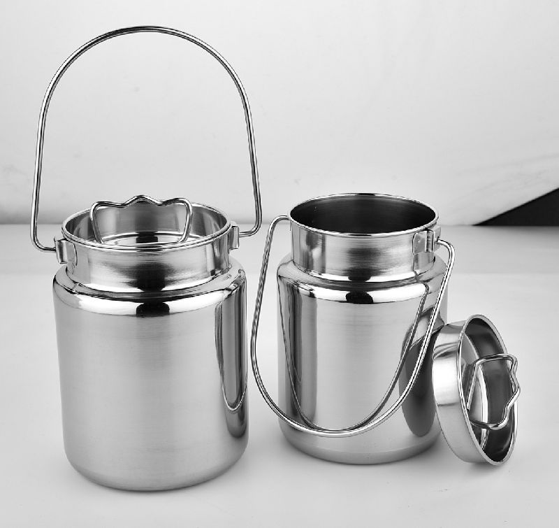 Silver Steel Milk Can Container at best price in Thane Maharashtra from