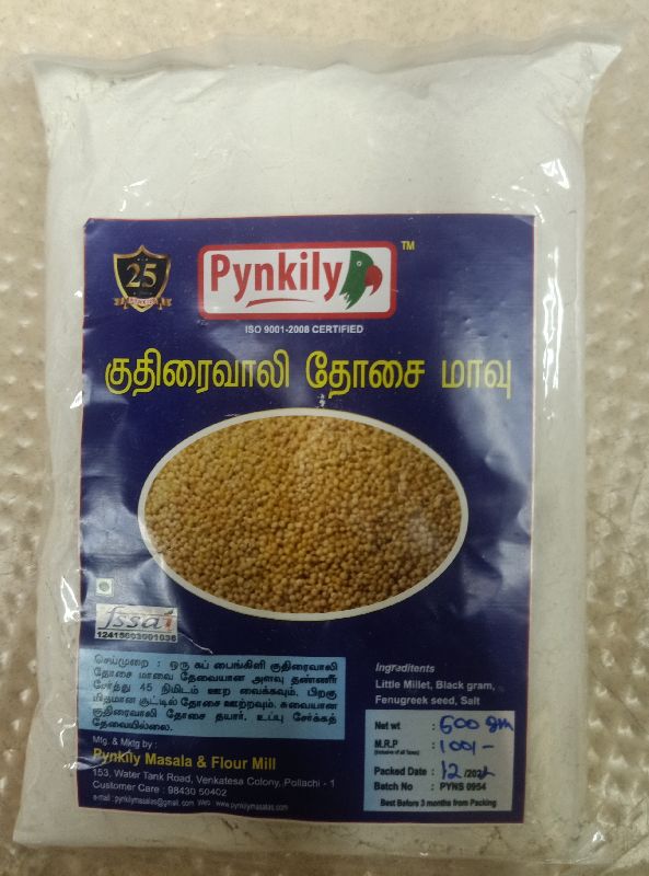 Common kuthiraivaaali dosa mix, Packaging Type : 500gm, 1kg, 5kg, 10kg, 25kg, 50kg