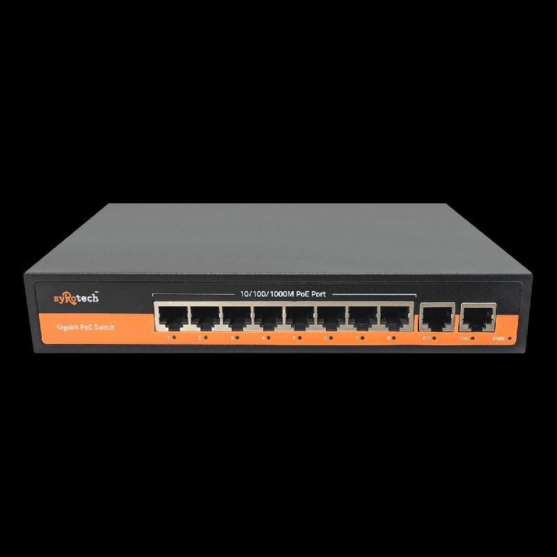 Syrotech 8 Port Poe Switch, Color Black Profusion India Consulting
