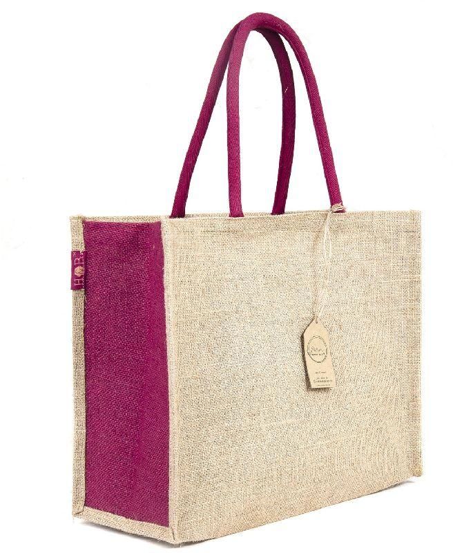 Plain Jute Shopping Bags, Style : Handled