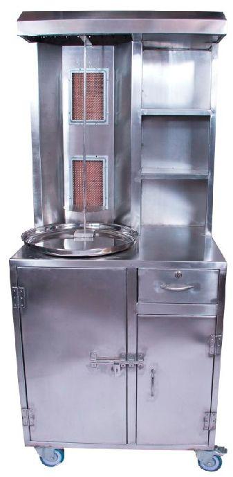Stainless steel Shawarma machine full cabinet, Size : 30/24/72 inch