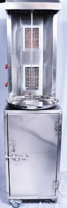Stainless steel 18guage Shawarma machine half cabinet, Size : 22/24/72 inch