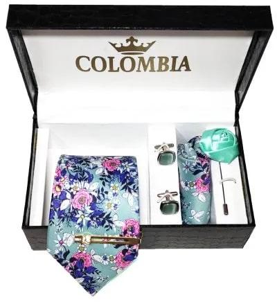 Silk Flower Printed Necktie Set, Feature : Fad Less Color, Impeccable Finish