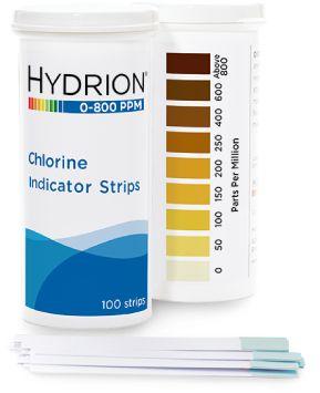Hydrion Chlorine Indicator Test Strips