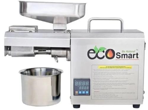 Stainless Steel Polished Electric Ecosmart Oil Press Machine, for Industrial, Capacity : 1-5 Ton/day