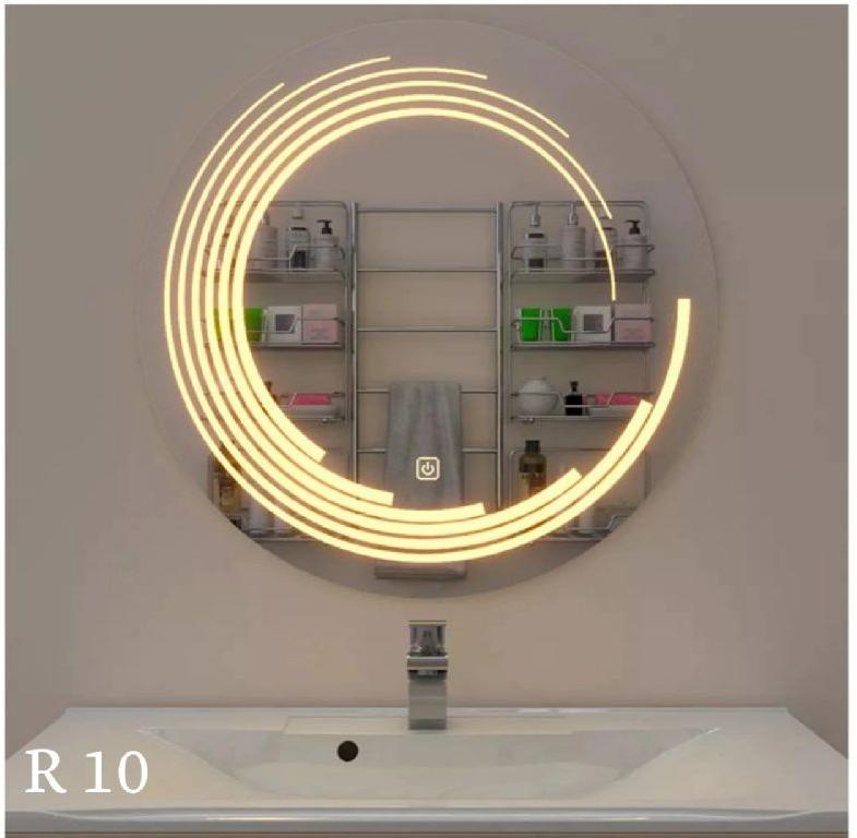 R2F Round led mirror, for Decoration, Home, Hotel, Mall, Base Material : Glass