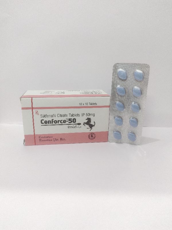 Cenforce 50 Mg Tablets, for Hospital, Clinic, Packaging Type : Box