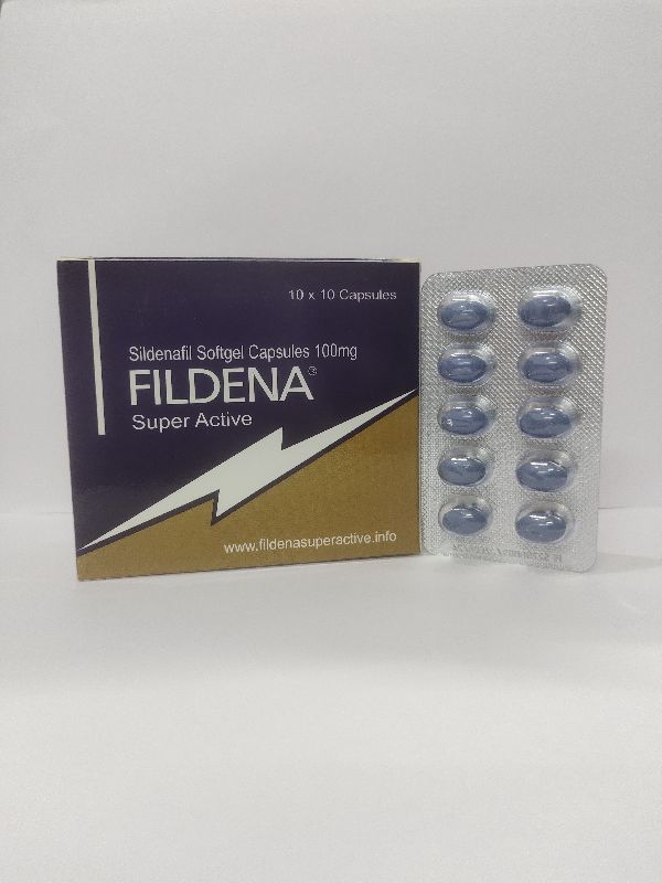 Fildena 100 Mg Capsules, for Hospital, Clinical, Packaging Size : 10X10 Pack