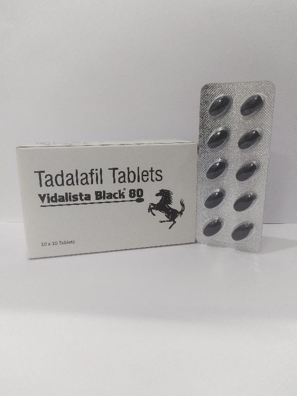 Vidalista Black 80 Mg Tablets, for Hospital, Composition : Tadalafil