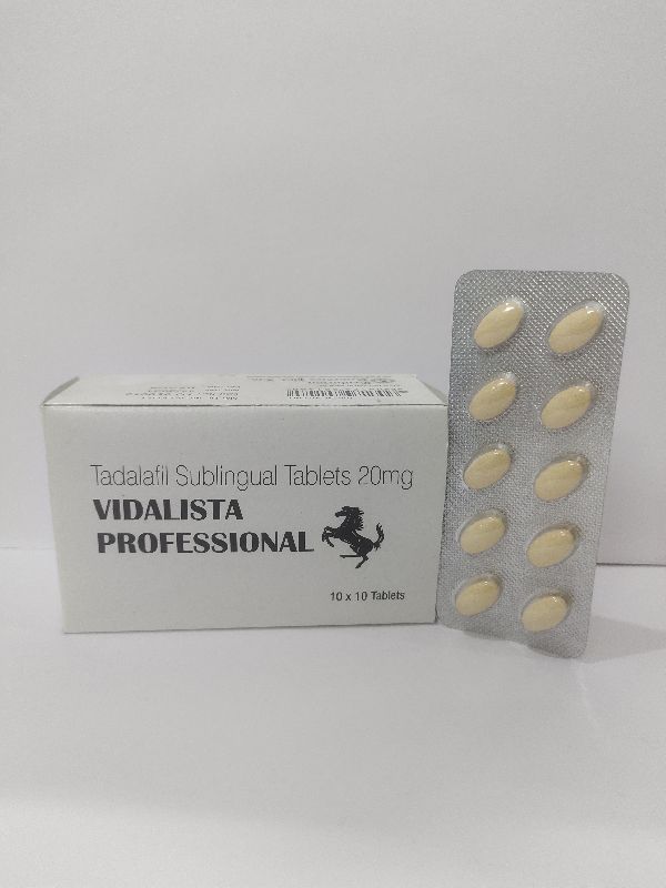 Vidalista professional tablets, for Hospital, Composition : Tadalafil Sublingual