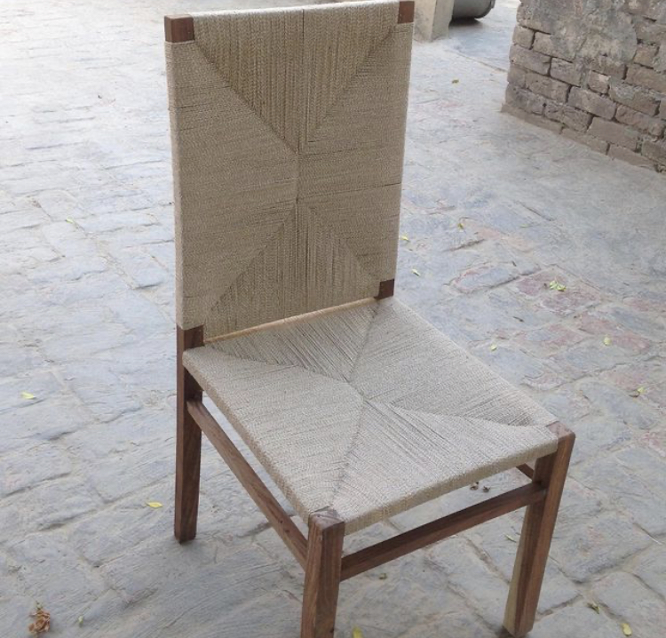 Jute Chair With Wooden Frame, for Home, Feature : Stylish, Quality Tested, High Strength, Attractive Designs