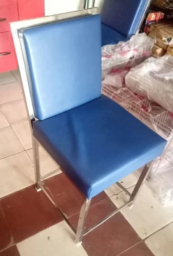Polished Stainless Steel Chair, Size : 14 x 14 x 15 Cm