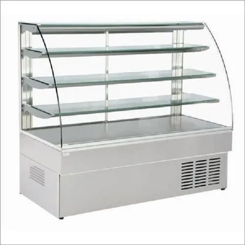 Rectangular Stainless Steel Food Display Case, Color : Silver