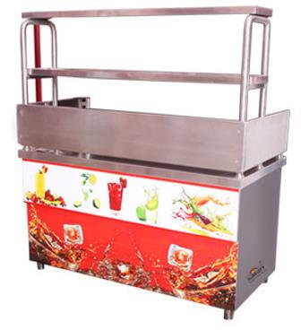 Stainless Steel Juice Display Counter, Color : SILVER