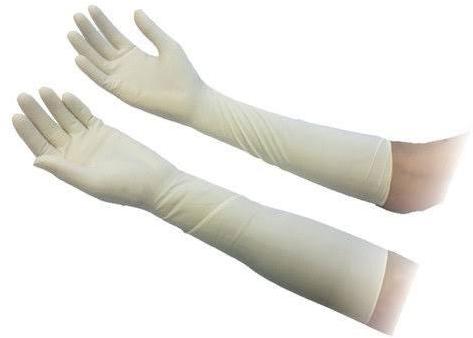 Latex long cuff gloves, for Industrial, Pharmaceutical industry, Length : 15-20 Inches, 16inches 18 inches