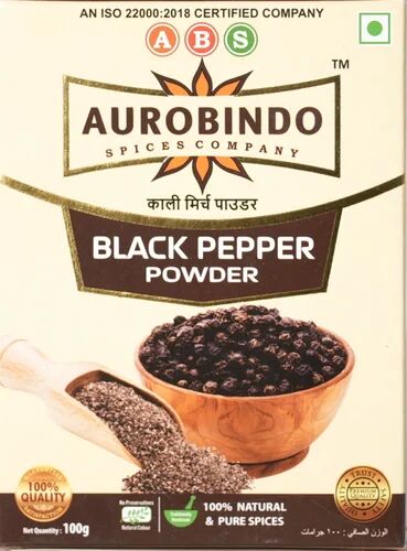 Aurobindo Spices Black Pepper Powder, Packaging Type : Box