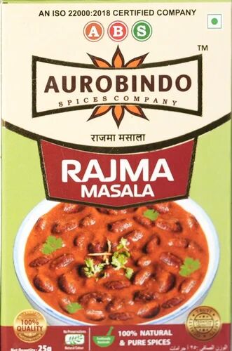Aurobindo Spices Rajma Masala, Packaging Type : Box