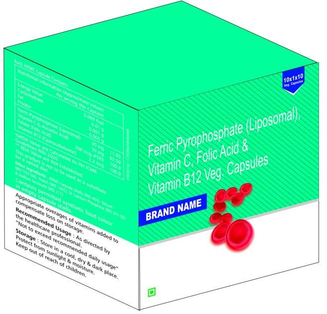 Liposomal with Vitamin C, Folic Acid & Vitamin B12 Capsules