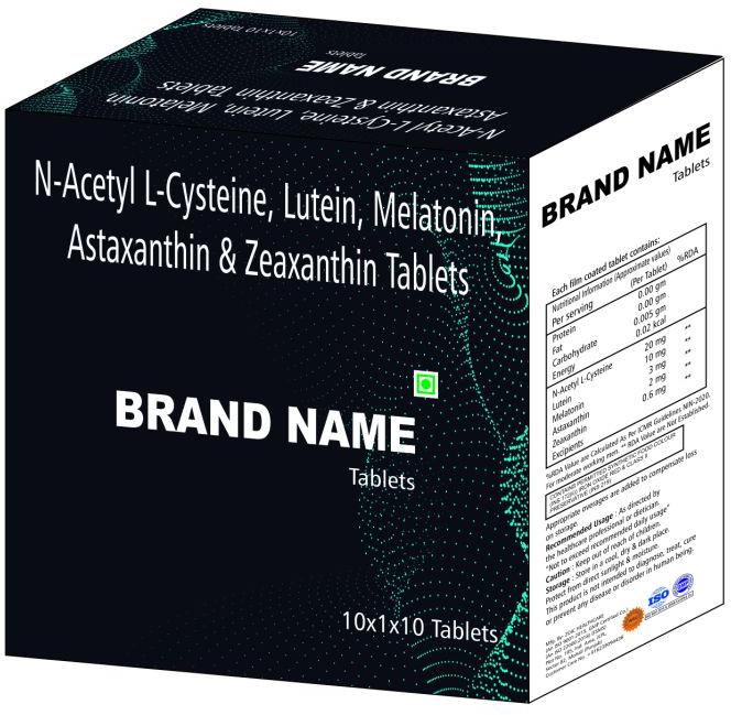 N-Acetyl L-Cysteine, Lutein, Melatonin, Astaxanthin and Zeaxanthin Tablets