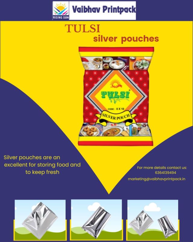 Tulsi Manual 300 kg Vaibhav PrintPack Silver Pouches