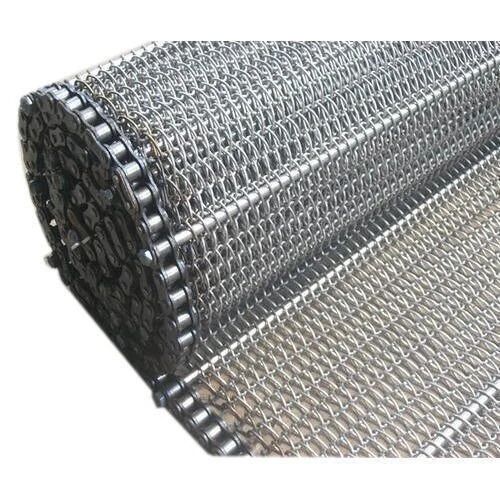 Silver Stainless Steel Conveyor Belt, for Industrial