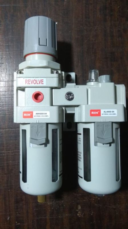 White Revolve Brass Filter Regulator And Lubricator, for Air Filtration, Water Filtration