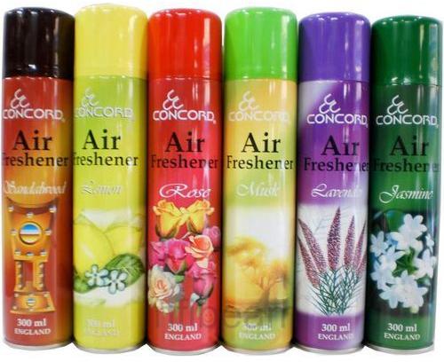 Concord Air Freshener, for Room, Bathroom, Office, Shape : Spray