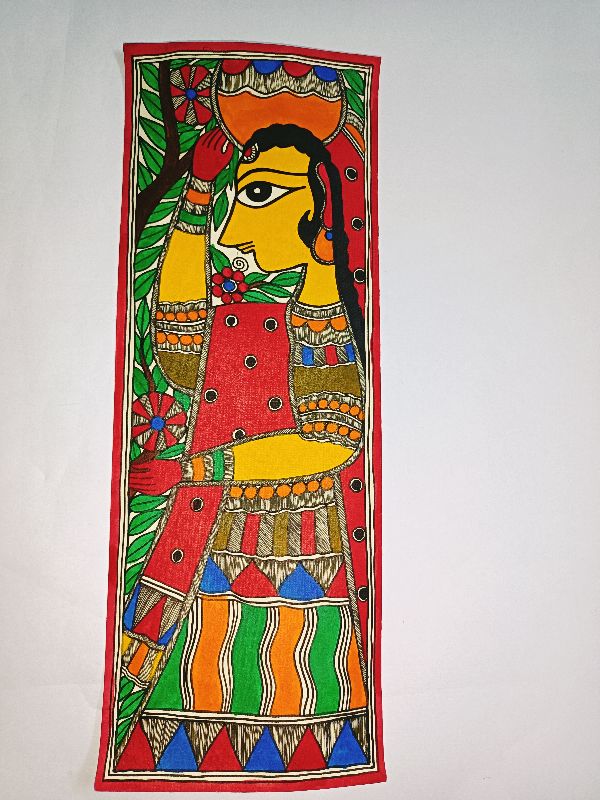 madhubani water carry ladies painting