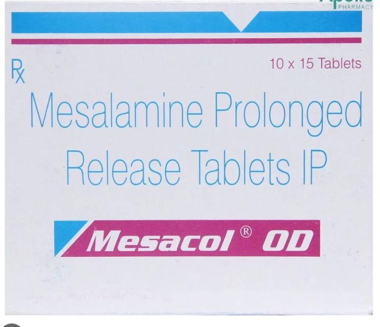 Mesacol Mesalamine Tablet, Packaging Type : Box
