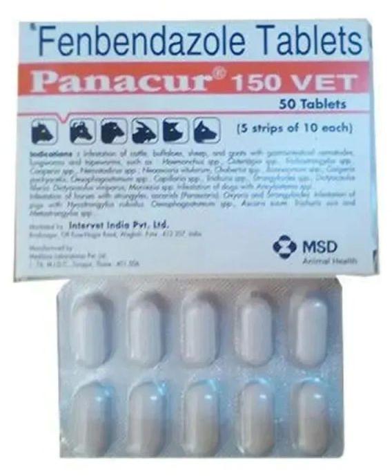 Panacur 150mg Tablet, for Gastrointestinal Parasites, Grade Standard : Medicine Grade