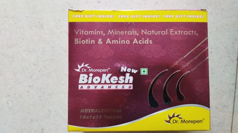 Biokesh Advanced Nutraceutical Tablet, for Hair Care, Purity : 100 %