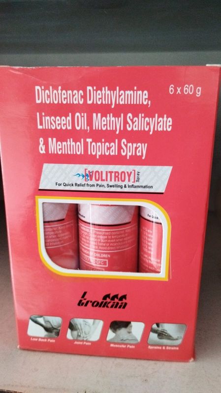 Liquid Volitroy Spray, for Pain Relief Oil, Packaging Type : Bottle