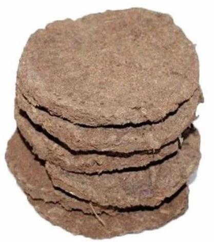 Dark Brown Round Desi Cow Dung Cake, for Home, Agricultural