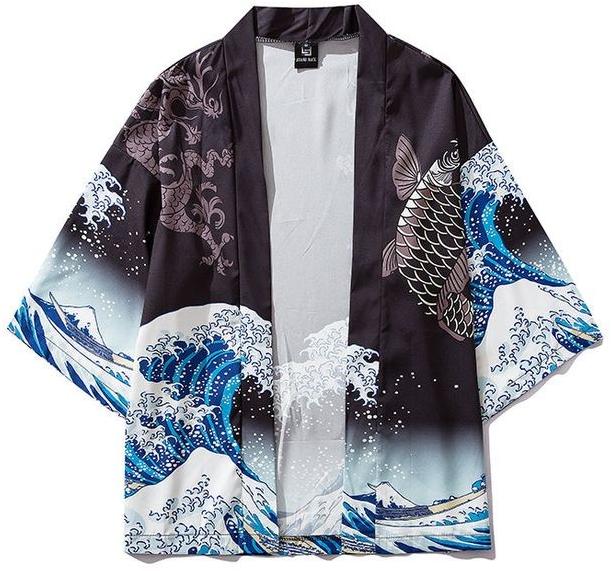 Thirs Half Sleeves Polycotton Printed Mens&women Kimono Beach Shirt, For Summer, Size : Xl Xxl