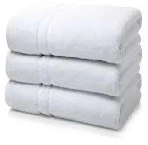 White Rectangle Cotton Bath Towel, Size : 27x54 inch