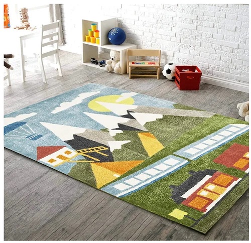 Keara Mix Colour Polyester Kids Rugs, for Home