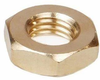 Golden Hex Head Polished Brass Nut, for Industrial, Size : All Sizes